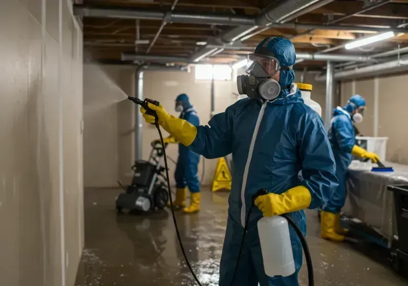 Basement Sanitization and Antimicrobial Treatment process in Mountain House, CA